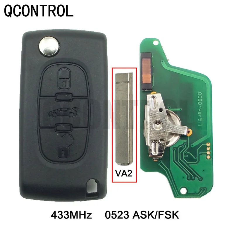 QCONTROL 3BT Uzaktan Çevirme Anahtarı PEUGEOT 807 407 308 307 207 CC SW Uzman Ortağı Otomatik Kapı Kilidi CE0523 ASK / FSK, VA2