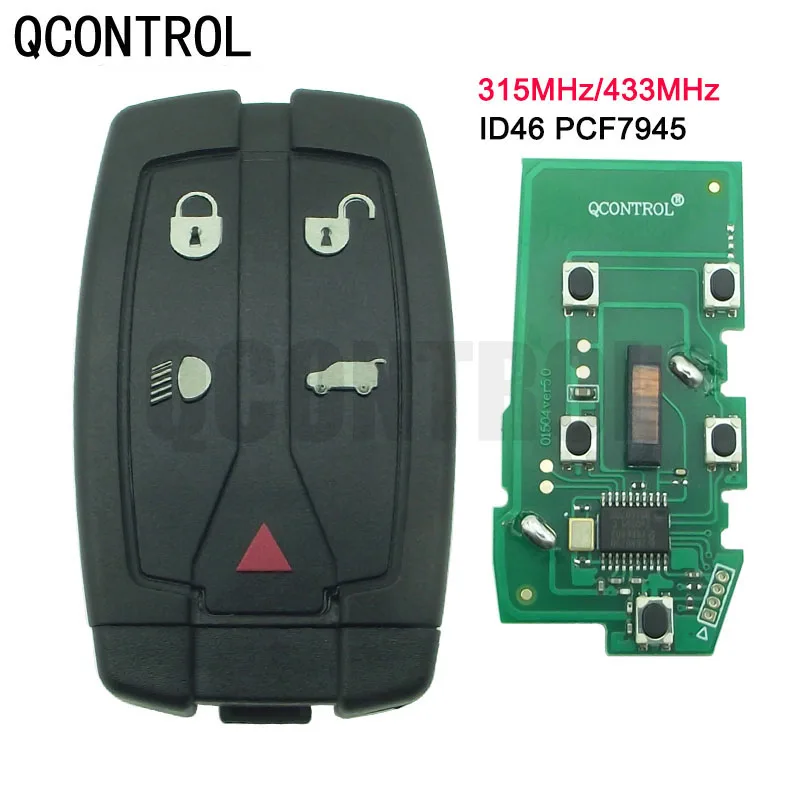 QCONTROL Araba Uzaktan Anahtar 315 MHz 433 MHz Land Rover Freelander 2 İçin Otomatik Akıllı Uzaktan Kumanda Boş Anahtar ID46 PCF7945 Çip
