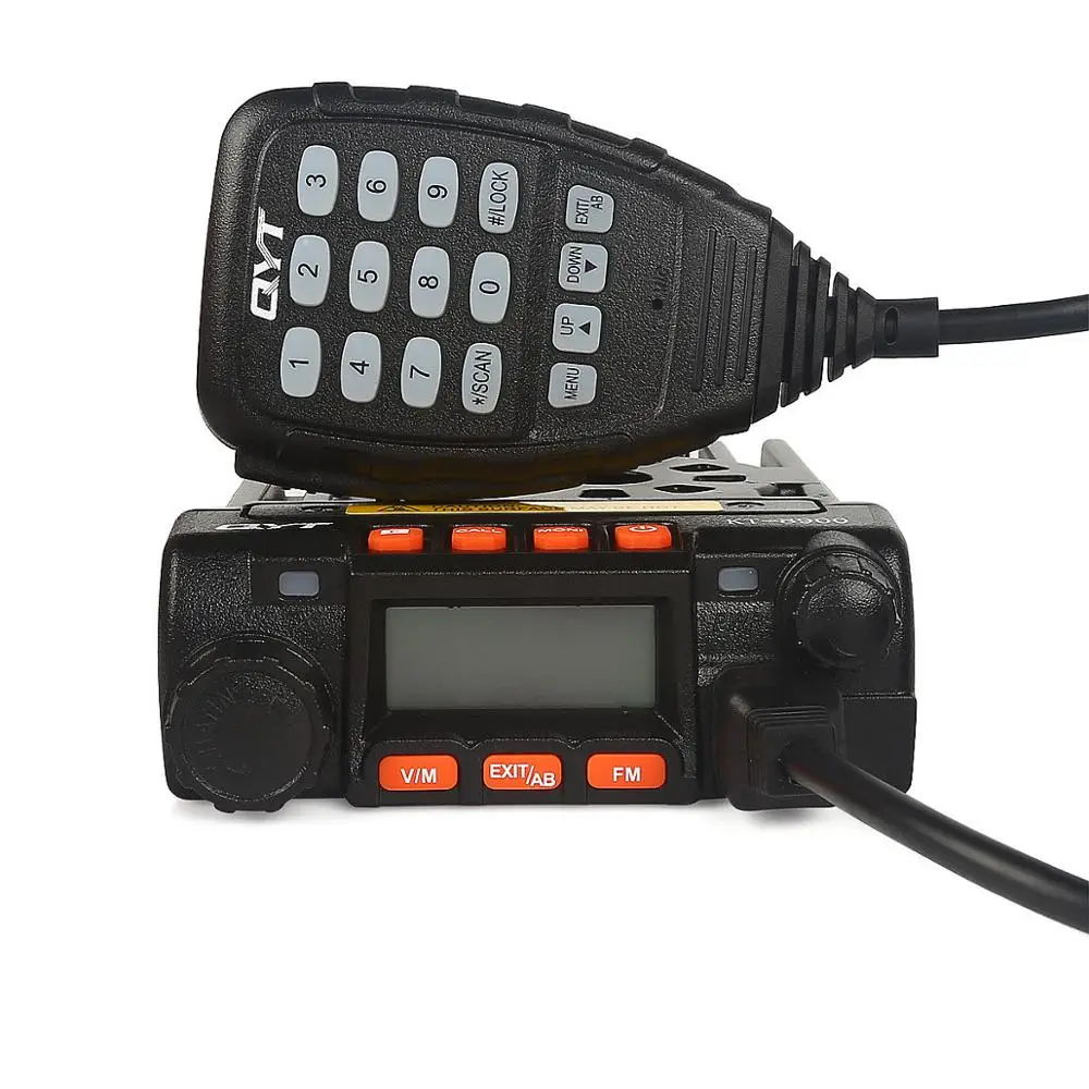 QYT KT8900 Mobil Radyo Çift Bantlı Telsiz 25W Max UHF VHF Mini Araba İnterkom Klavye PTT Mikrofon Kablosuz İletişim