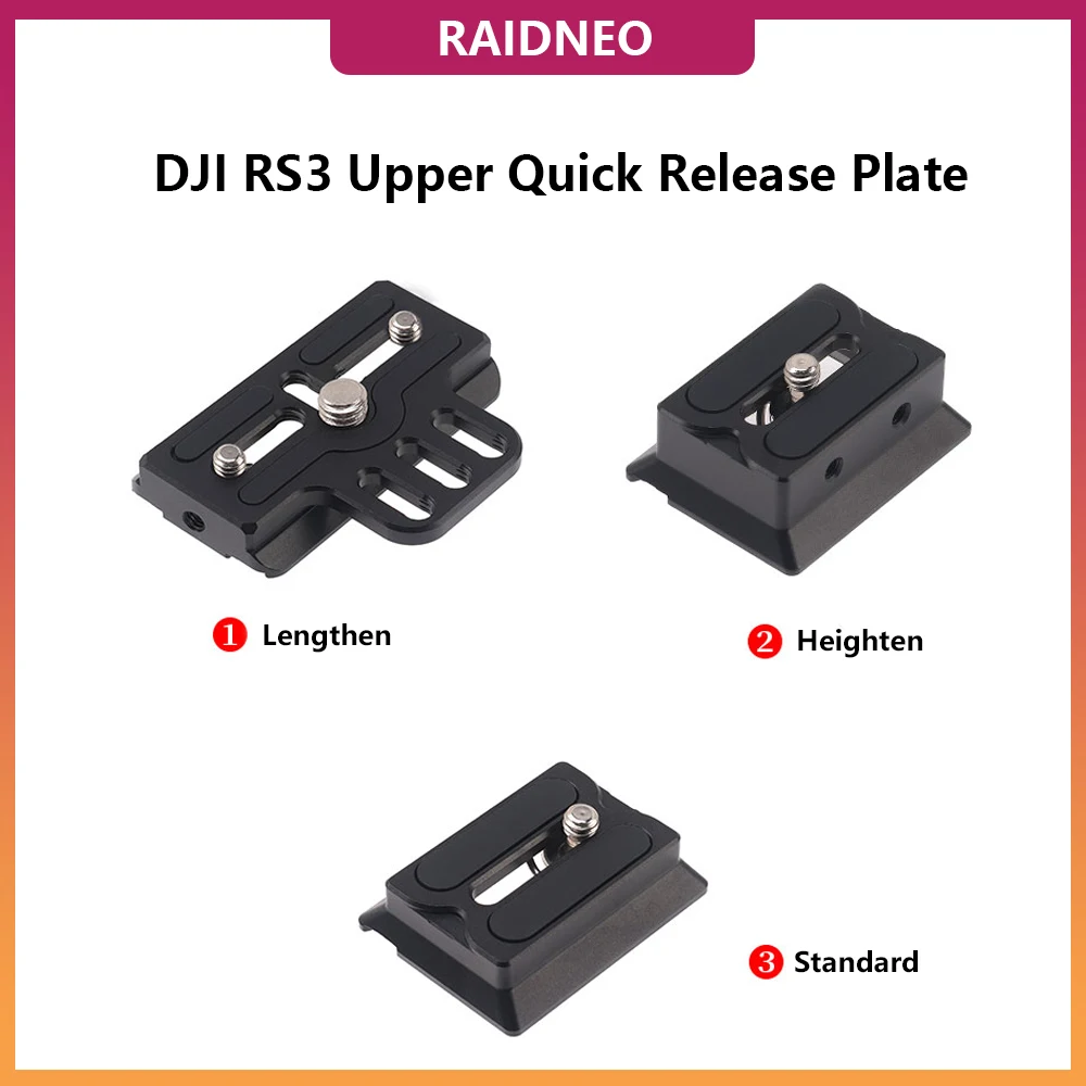 RadiNeo RS3 Hızlı Bırakma Plakası PU QR Taban Plakası ile 1/4 3/8 Vidalar DJI Ronin için RS3 RSC2 RS2 Sabitleyici Gimbal