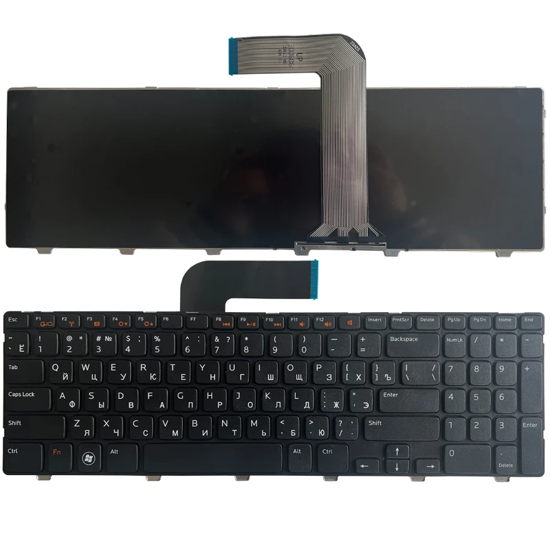 Rus laptop Klavye için Dell 15R N5110 M5110 N 5110 m511r m501z 0NKR2C NKR2C NSK-DY0SW 0R MP-10K73SU - 442 V119625AS1 Siyah