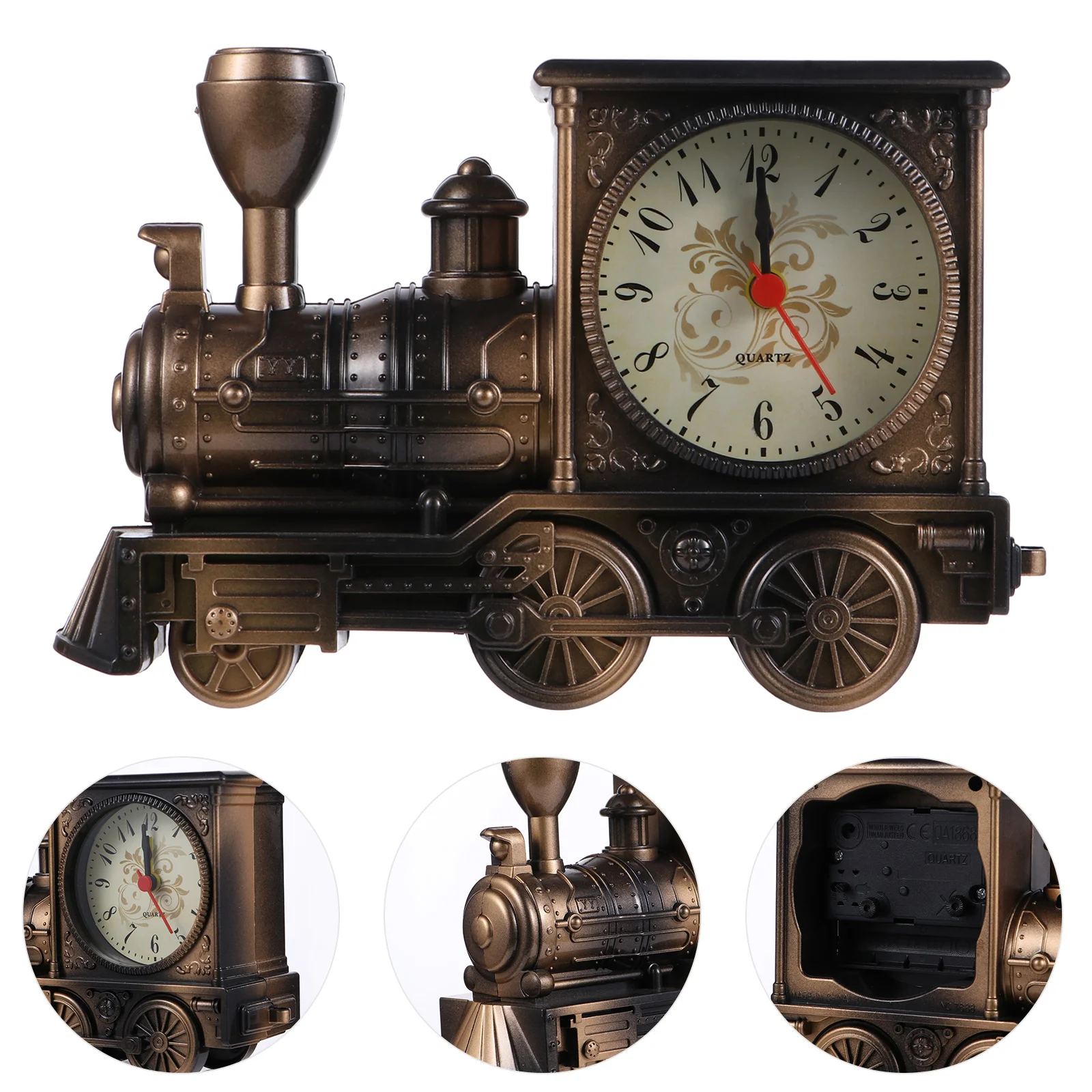 Saat Alarm Tren Masa Vintage Başucu Retro Saatler Modeli Masaüstü Dekoratif Çocuk Decorationadornment Süs Dekor