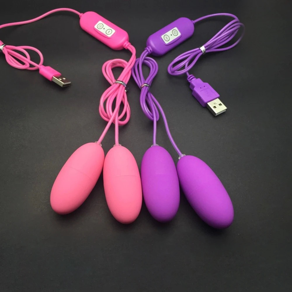 Silikon 20 Frekans Çift USB Titreşimli Yumurta Vajina Topu Vibratör Meme Klitoris Stimülatörü Dildos Anal Plug Seks Oyuncakları