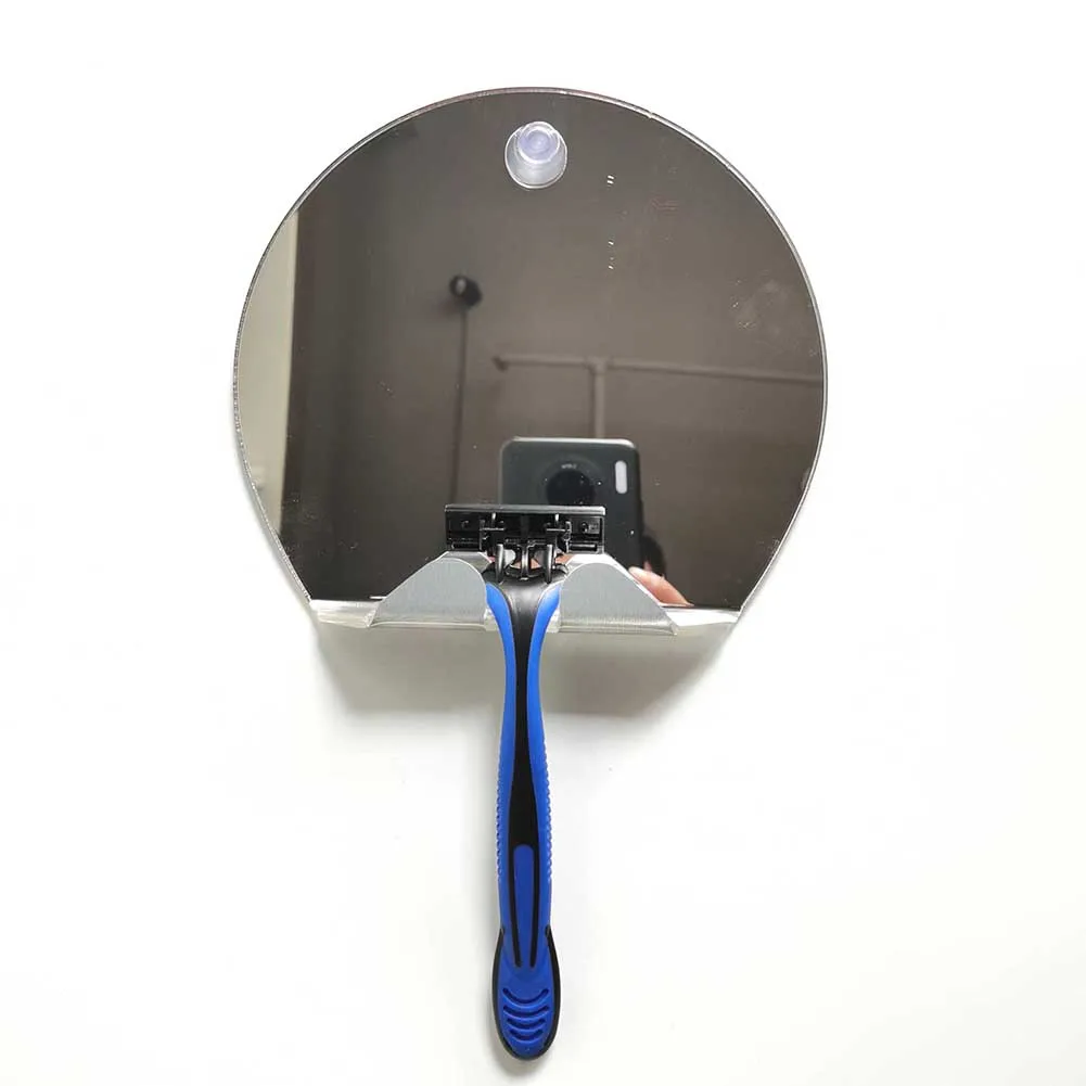 Taşınabilir Kırılmaz anti-sis Duş Aynası tıraş bıçağı Kanca Tutucu Vantuz Tuvalet Duvar Sis Ücretsiz Seyahat Ayna