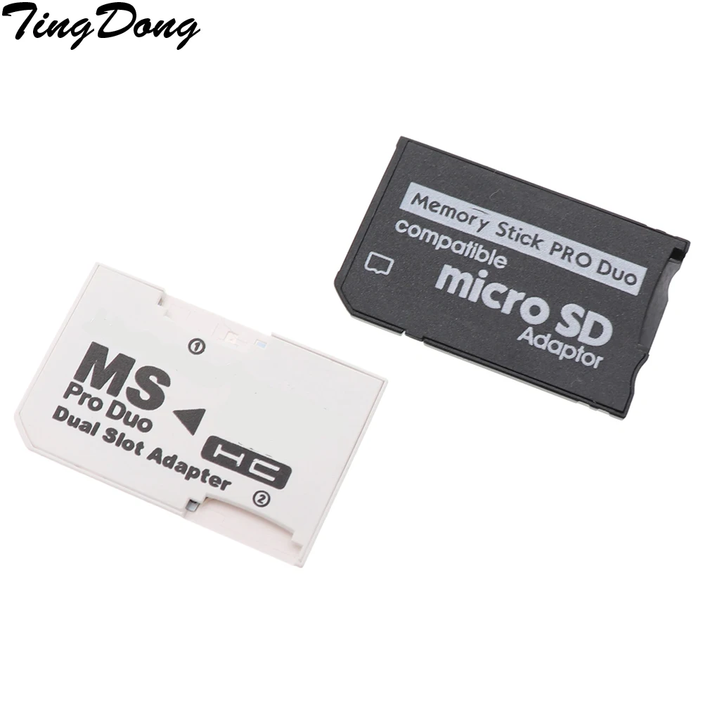 TingDong Hafıza Kartı Adaptörü Mikro SD TF Flash Kart Memory Stick MS Pro Duo PSP Kart Tek / Çift 2 Yuvası Adaptörü