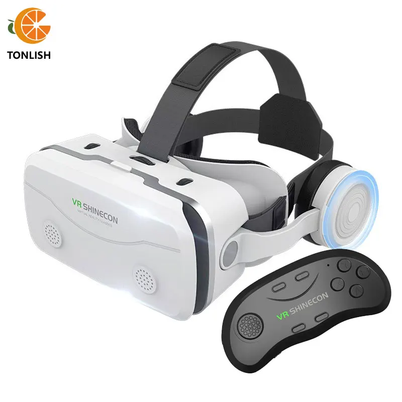 TONLİSH SHİNECON G15E Akıllı Telefonlar İçin Sanal Gerçeklik VR Gözlük 3D Imax Sineması Kulaklık Kask Gözlük Oyunu Dürbün VR Kutusu