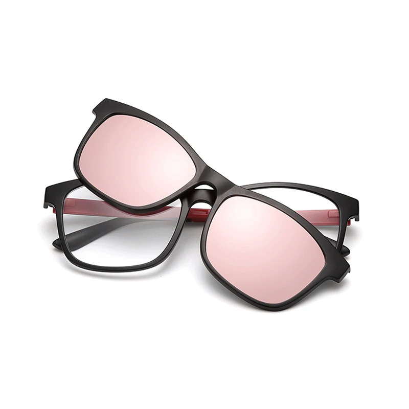 TR90 Gözlük Çerçevesi Polarize güneş gözlüğü üzerinde klip Erkekler UV400 Miyopi gözlük üzerinde Klip Kadın güneş gözlüğü Sürüş Gece Görüş Lens