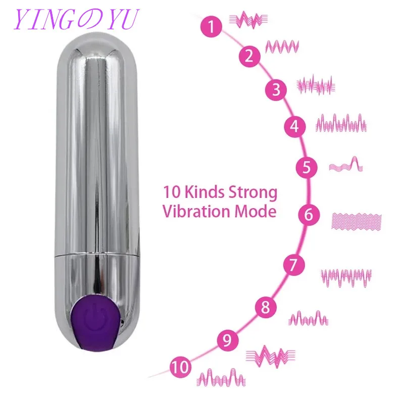 USB Şarj Edilebilir Cep kurşun vibratör G-Spot Stimülasyon Klitoral Kadın Seks Oyuncakları 10 Hız Güçlü Vibratior Çiftler için
