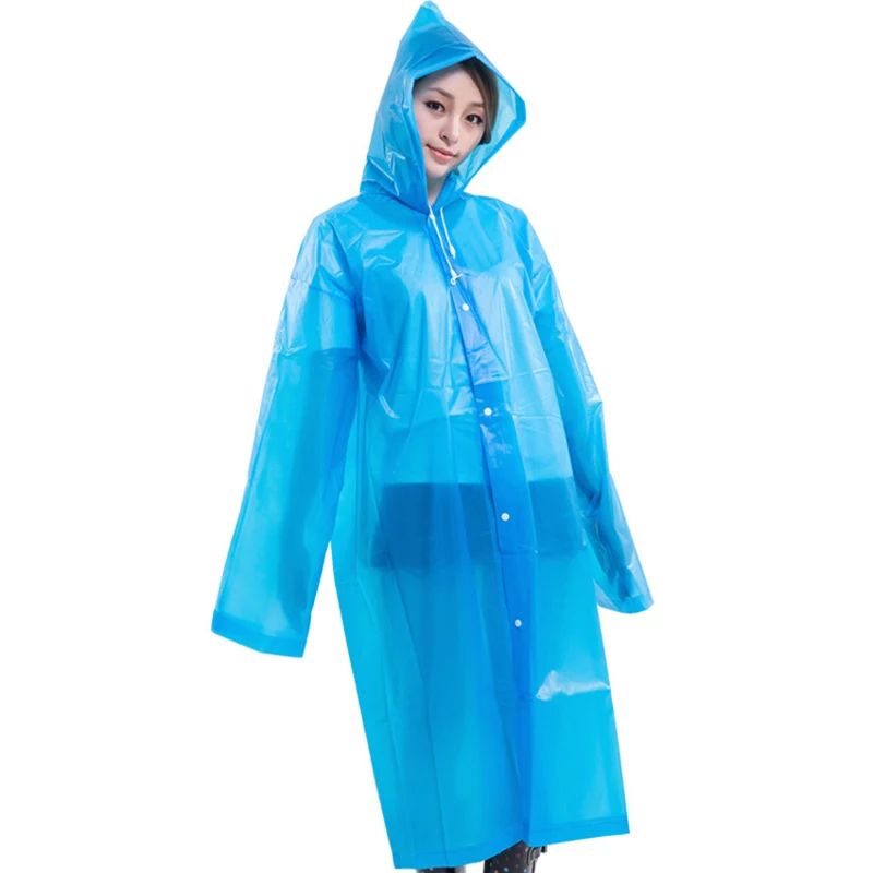 Uzun EVA Yağmurluk Kadın Erkek Şeffaf yağmurluk Panço Hoodie Yağmurluk Taşınabilir Yaz Yağmurluk Yürüyüş Seyahat İçin Açık