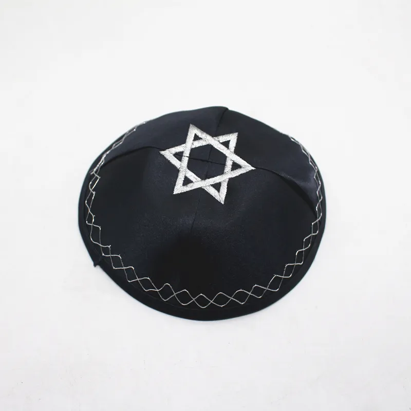 Yahudi Kippah Şapka yarmulke Yahudi Kippot Şapka Kipa David yıldızı