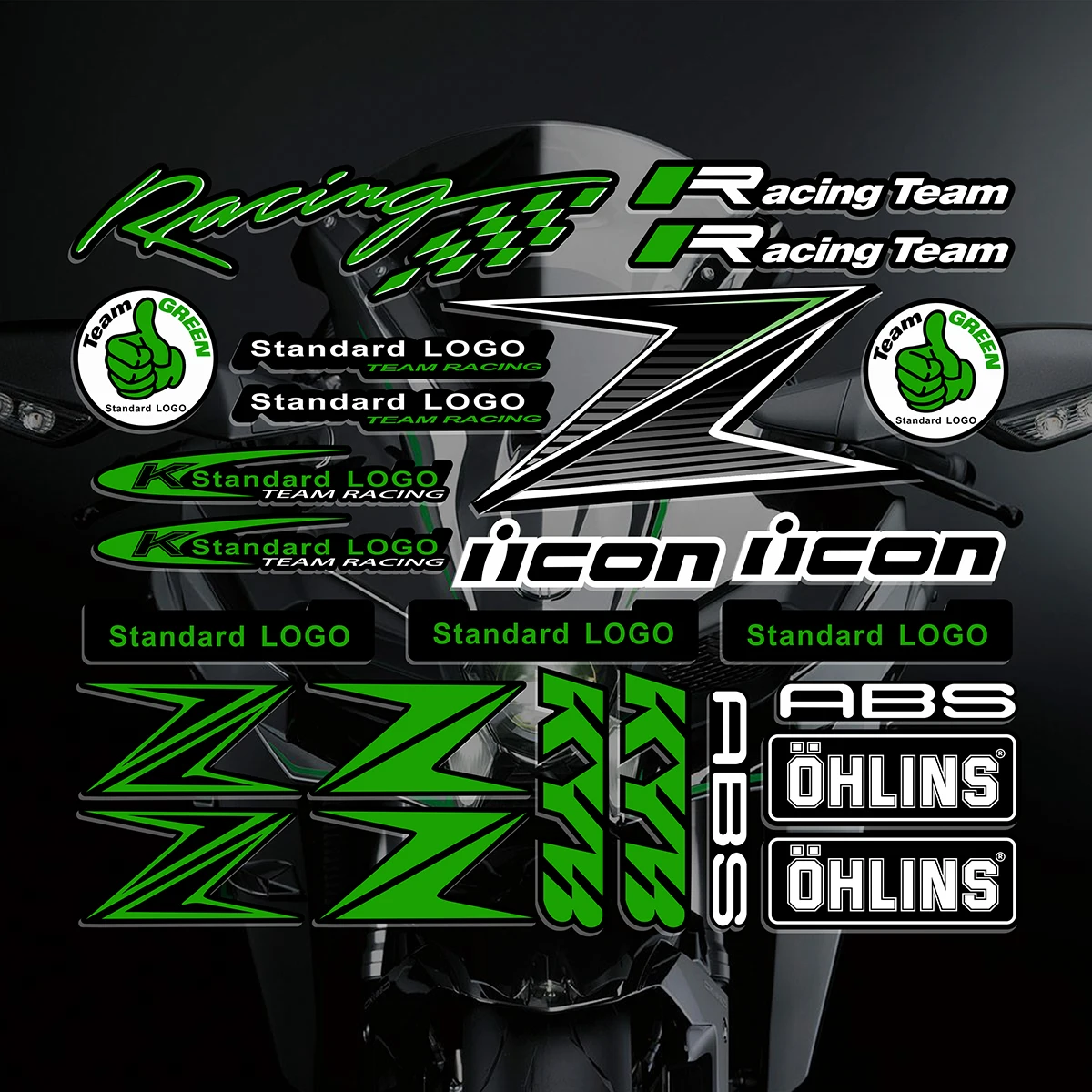 Yansıtıcı Motosiklet Kawasaki Çıkartmalar Logo Tankı Çıkartmaları Z900 Z750 Z800 Z1000 Z650 Z400 2019 2020 2021 2022 2023