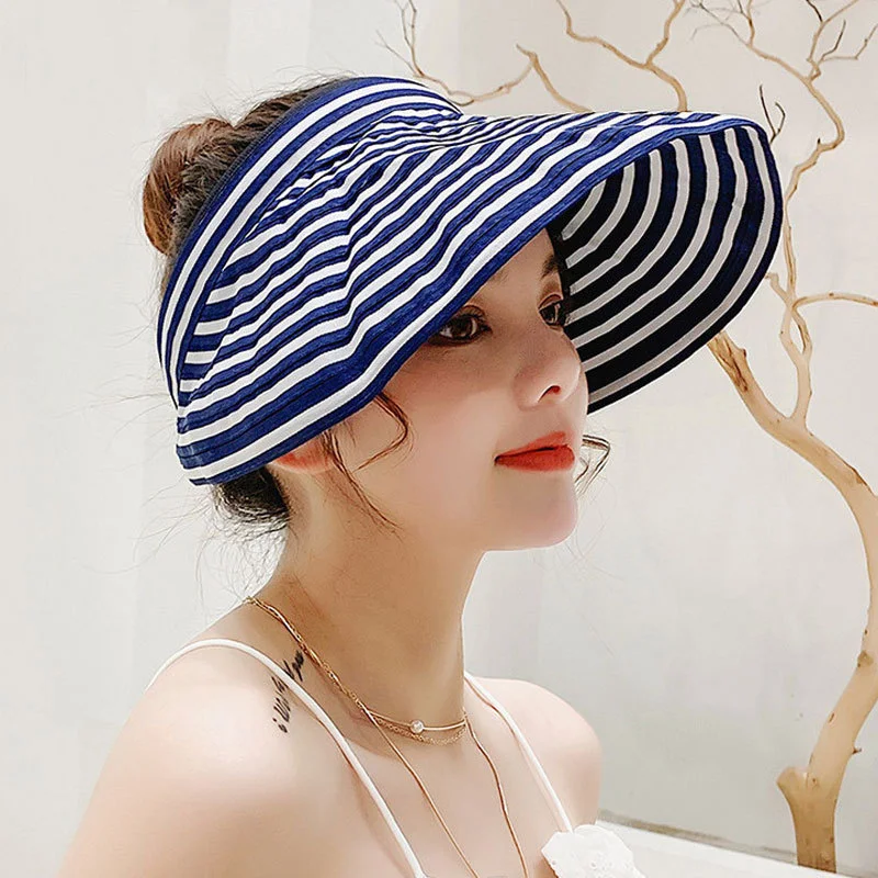 Yazlık şapkalar Kadınlar için Katlanır Boş Üst Güneş Koruyucu Gölgeleme güneş şapkası Kadın UV Koruma plaj şapkası Vizör Chapeau Femme Yeni