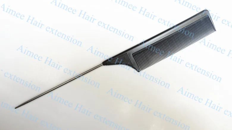 Yeni 1 ADET Siyah İnce diş Metal Pin Anti-statik Saç Stili Sıçan Kuyruk Tarak 230x28x4mm Saç Şekillendirici Aracı Güzellik İçin