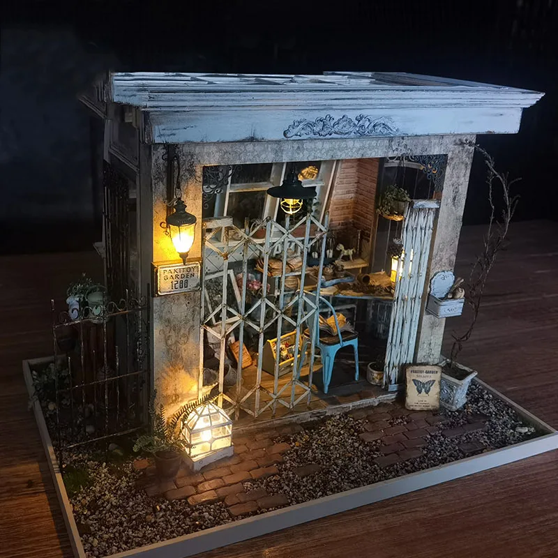 Yeni DIY Ahşap Dollhouse İrlandalı Yazlık Minyatür Mobilya led ışık Kitleri Oyuncaklar Monte Çocuk Yetişkin doğum günü hediyesi Casa