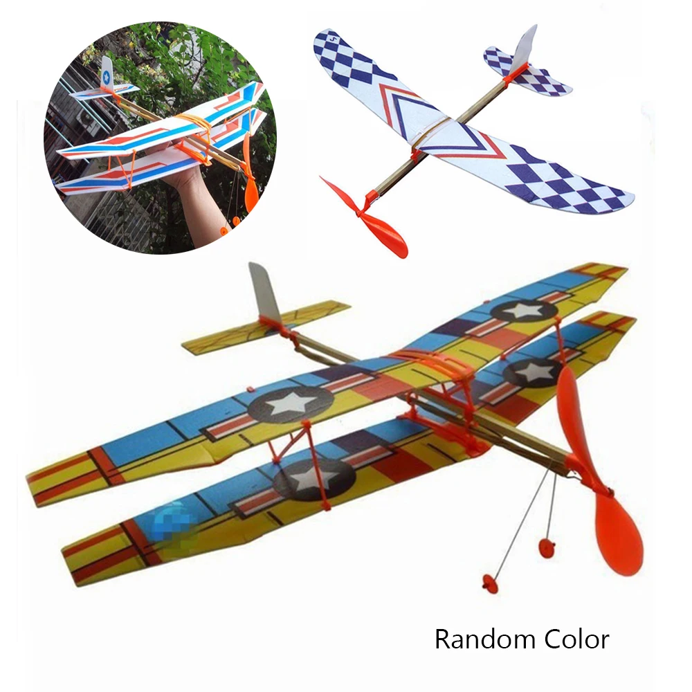 Yeni DIY Köpük Uçak model seti Lastik Bant Powered Planör Uçak Montaj Modeli Yenilik Uçak eğitici oyuncak Çocuklar İçin Hediyeler