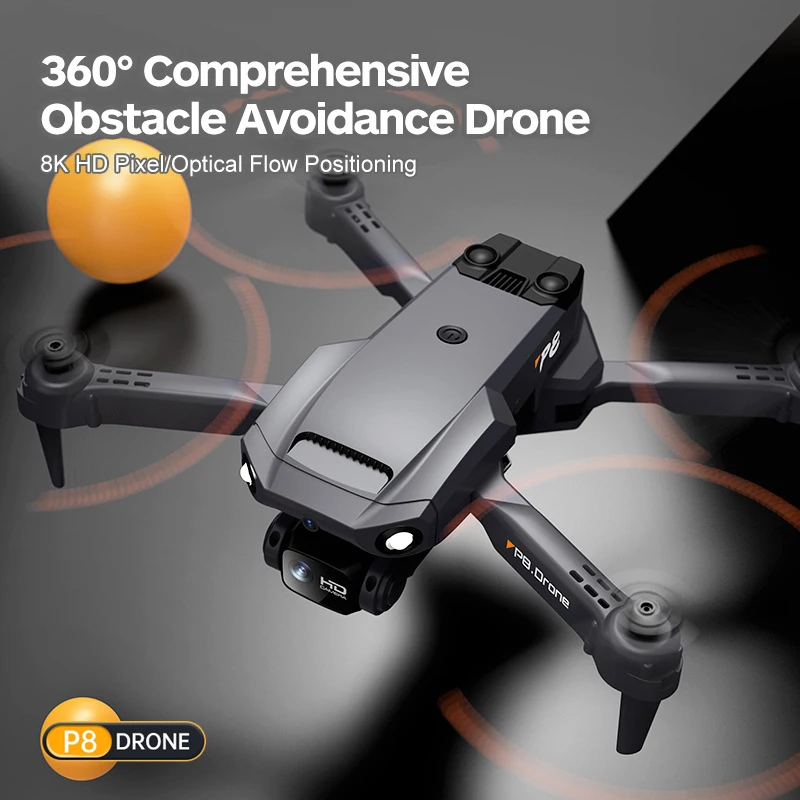 Yeni Drone 8K ESC ile 5G Wifi FPV 360 Tam Engellerden Kaçınma Optik Akış Hover Katlanabilir HD Çift Kamera Quadcopter Çocuk Hediye