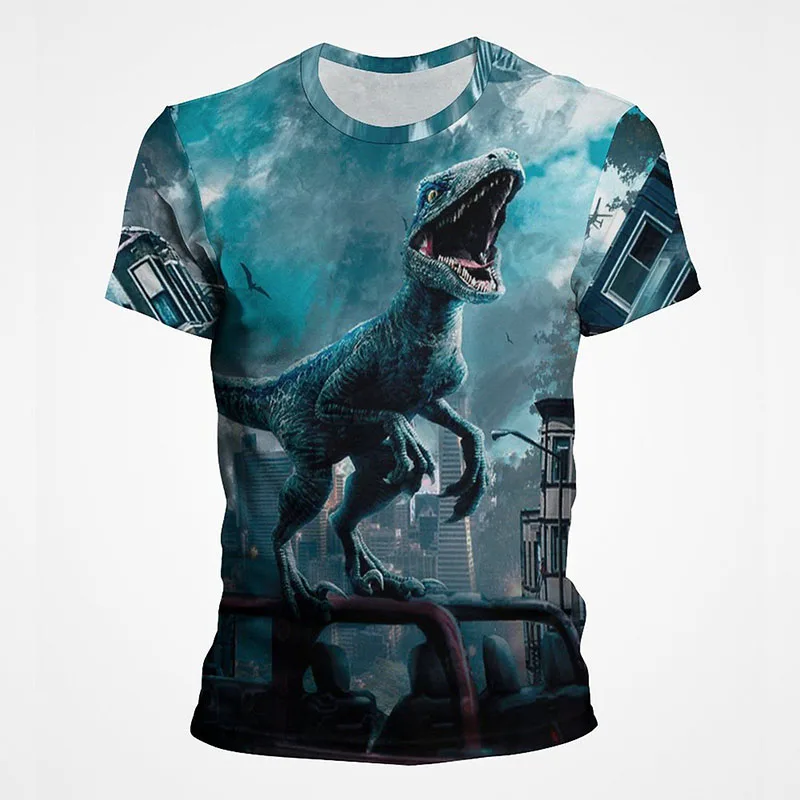 Yeni Jurassic Park 3D Baskı T-shirt Jurassic Dünya Dinozor Erkek Kadın Moda T Shirt Çocuk Çocuk Gömlek Tops Erkek Kız Giyim