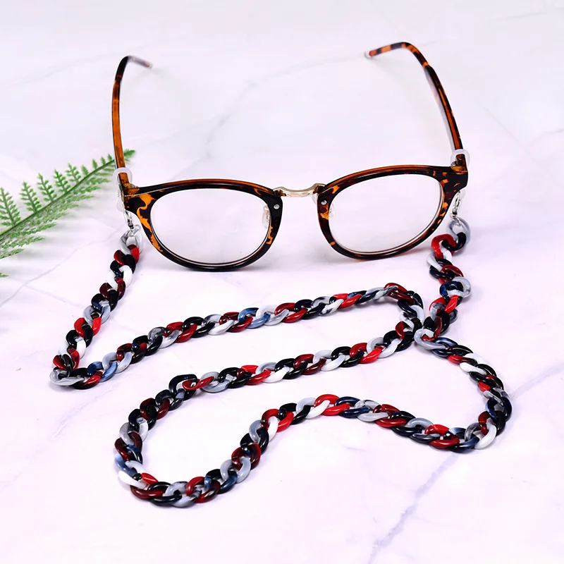 Yeni Moda Akrilik Gözlük Zincirleri Tutucu Kordon Okuma Güneş Gözlüğü Zinciri Kadın Largands Gözlük Asılı Boyun Zinciri Askısı Halat