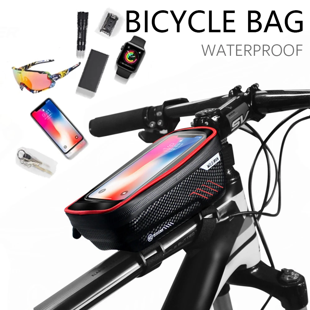 Yeni Moda Bisiklet çanta çerçevesi Ön Üst Tüp Bisiklet Çantası Su Geçirmez telefon kılıfı Dokunmatik Ekran Çantası MTB Paketi Bisiklet Aksesuarları Çantası