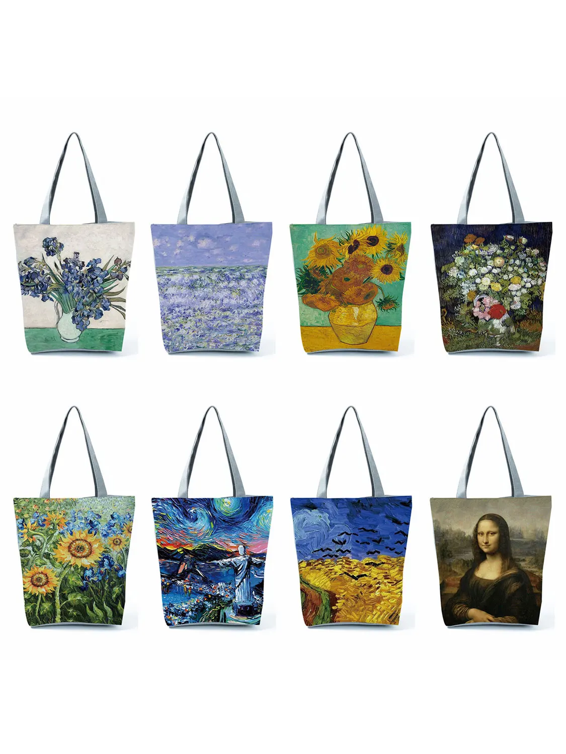 Yeni Van Gogh Yağlıboya Tuval Tote Çanta Retro Sanat Moda Seyahat Çantası Kadın Eğlence Eko Alışveriş Yüksek Kaliteli Katlanabilir Çanta