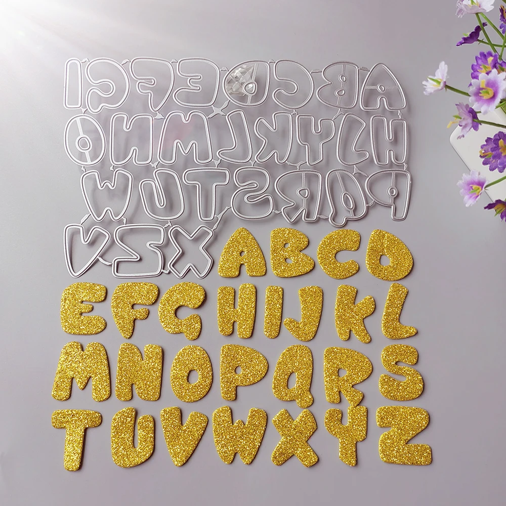 Yeni ve güzel 26 İngilizce harfler kesme ölür karalama defteri dekorasyon kabartmalı fotoğraf albümü dekorasyon kart yapımı DIY el sanatları