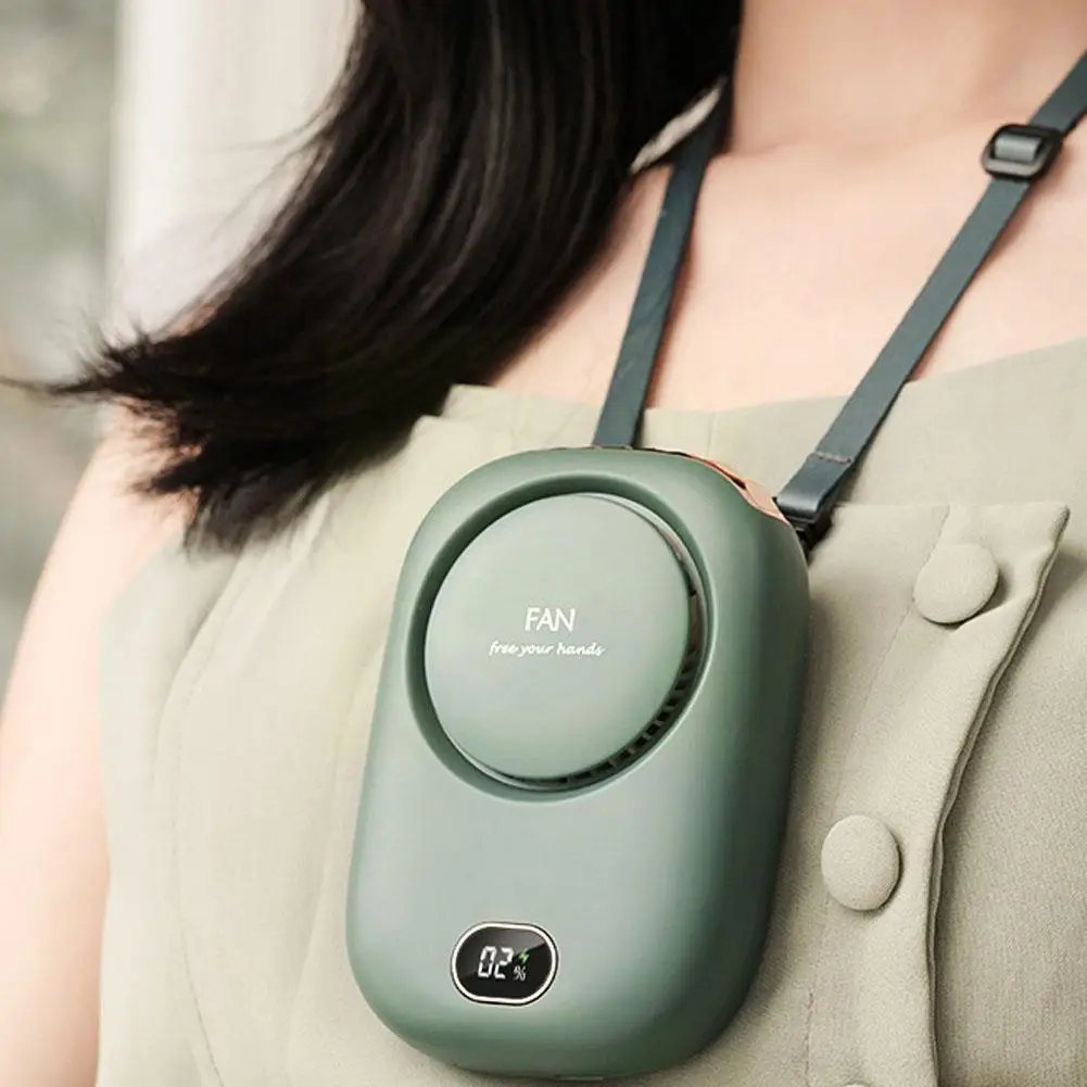 YENİ Fan Mini Taşınabilir Ventilador El Boyun Fanlar El Soğutma Asılı Soğutucu Hava USB Klima Fanı Küçük Şarj Edilebilir N3H6