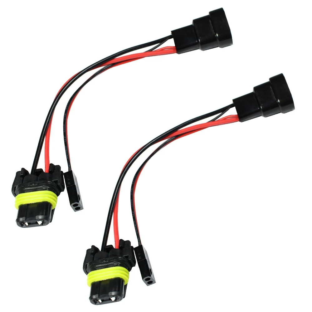 YUNPICAR 9006 9005 Erkek Dişi Dönüştürme Pigtail Uzatma Kablo Demeti w / Su Geçirmez Mühür için LED Far konektör soket