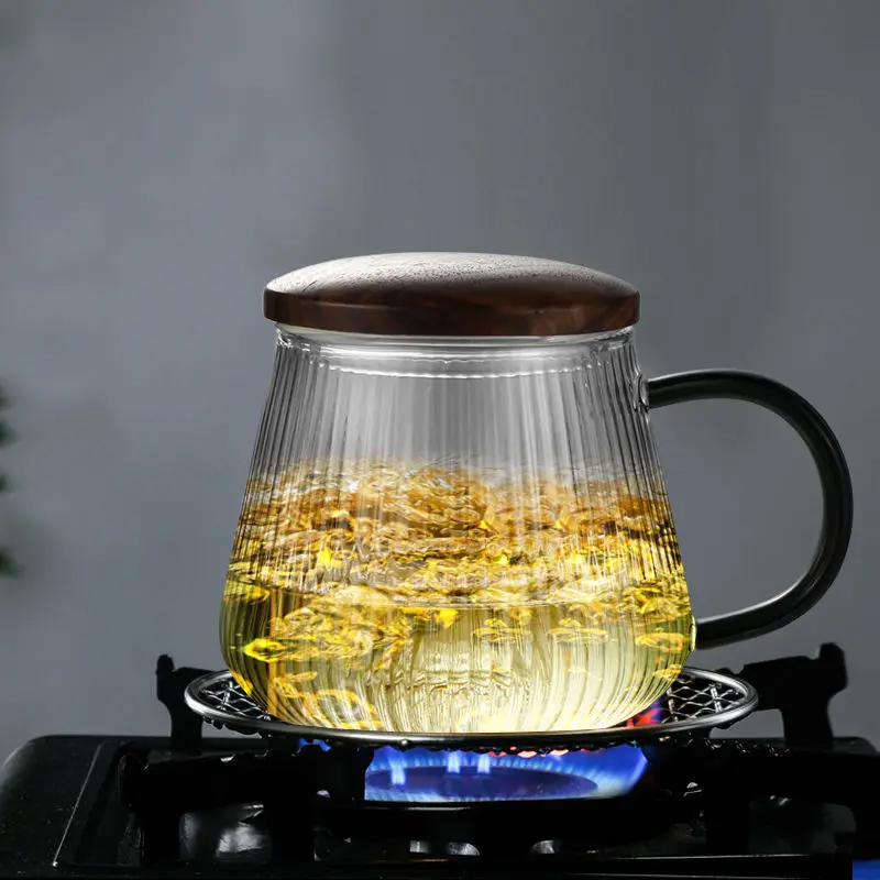 Yüksek sıcaklığa dayanıklı çay bardağı çay ayırma filtresi çay töreni fincan ceviz ofis yüksek dereceli çay bardağı