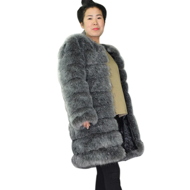 ZADORIN 9 Adımlar Lüks Yüksek Taklit Uzun Kabarık Kalın Sıcak Faux Kürk Ceket Kadınlar Kış Uzun Kollu Kürk Palto Kadın Giyim
