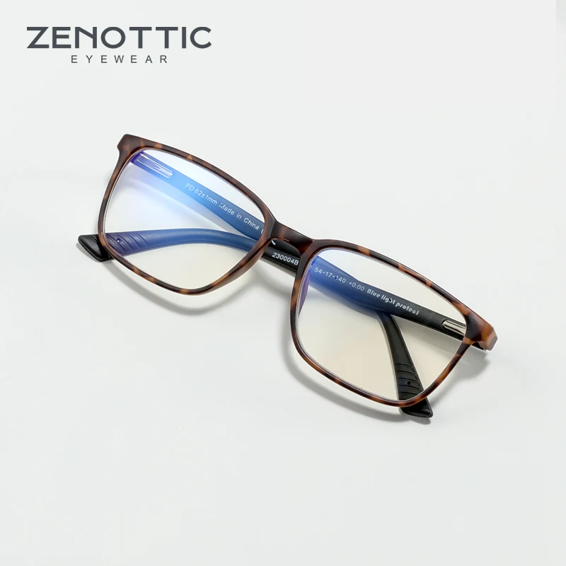 ZENOTTIC Anti mavi ışık okuma gözlüğü çerçeve erkekler ış kare bilgisayar oyun gözlük Retro presbiyopik gözlük diyoptriden