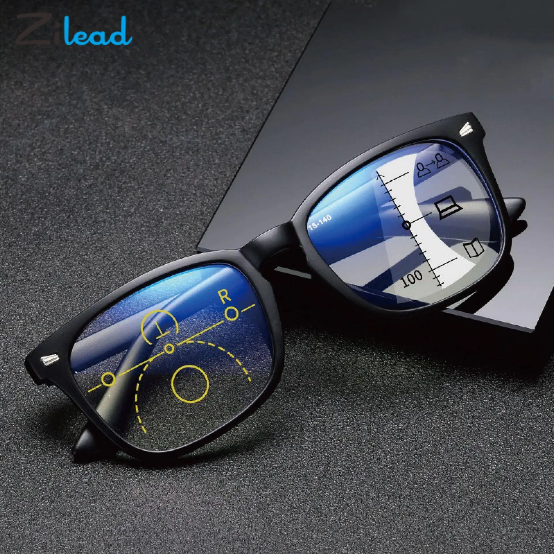 Zilead Multifokal ilerici okuma gözlüğü erkek kadın moda Anti mavi ışık bilgisayar presbiyopik gözlük Diyoptriden UV400