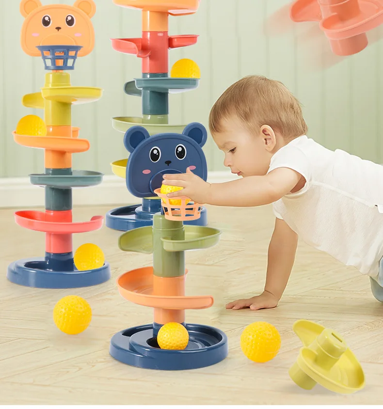 Çocuk oyuncak haddeleme topu kazık kulesi erken eğitim eğitici oyuncak dönen parça eğitici bebek oyuncak hediye