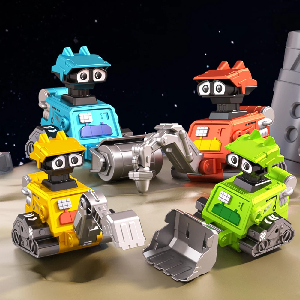 Çocuk Plastik İnşaat Mühendisliği Araba Vinç Ekskavatör Modeli Atalet Araç oyuncak arabalar Hediye Çocuklar İçin Basın Slayt