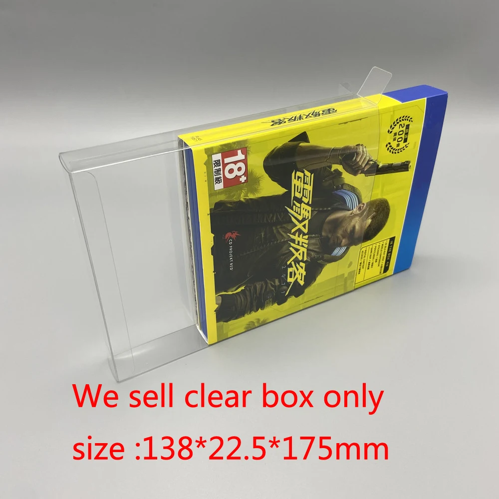 Şeffaf kutu İçin PS4 Cyberpunk 2077 oyun kartı Şeffaf Koleksiyon Ekran Kutusu saklama kutusu PET koruyucu kutu