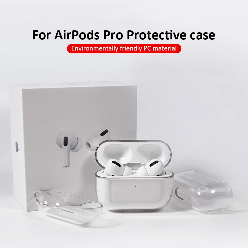 Şeffaf PC Sert Kabuk Apple AirPods İçin Pro1 Şarj Kutusu Kulaklık Aksesuarları Koruyucu Kapak AirPods İçin Pro1 Üretimi